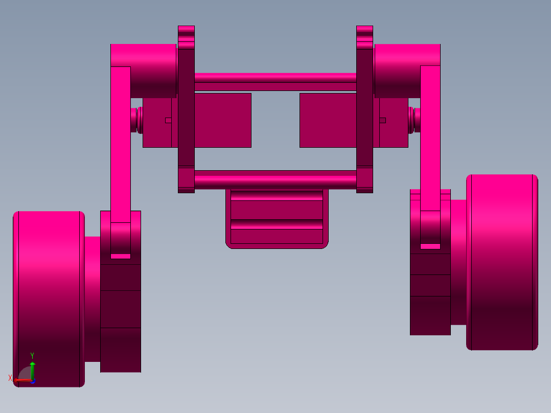 轮式机器人后视图