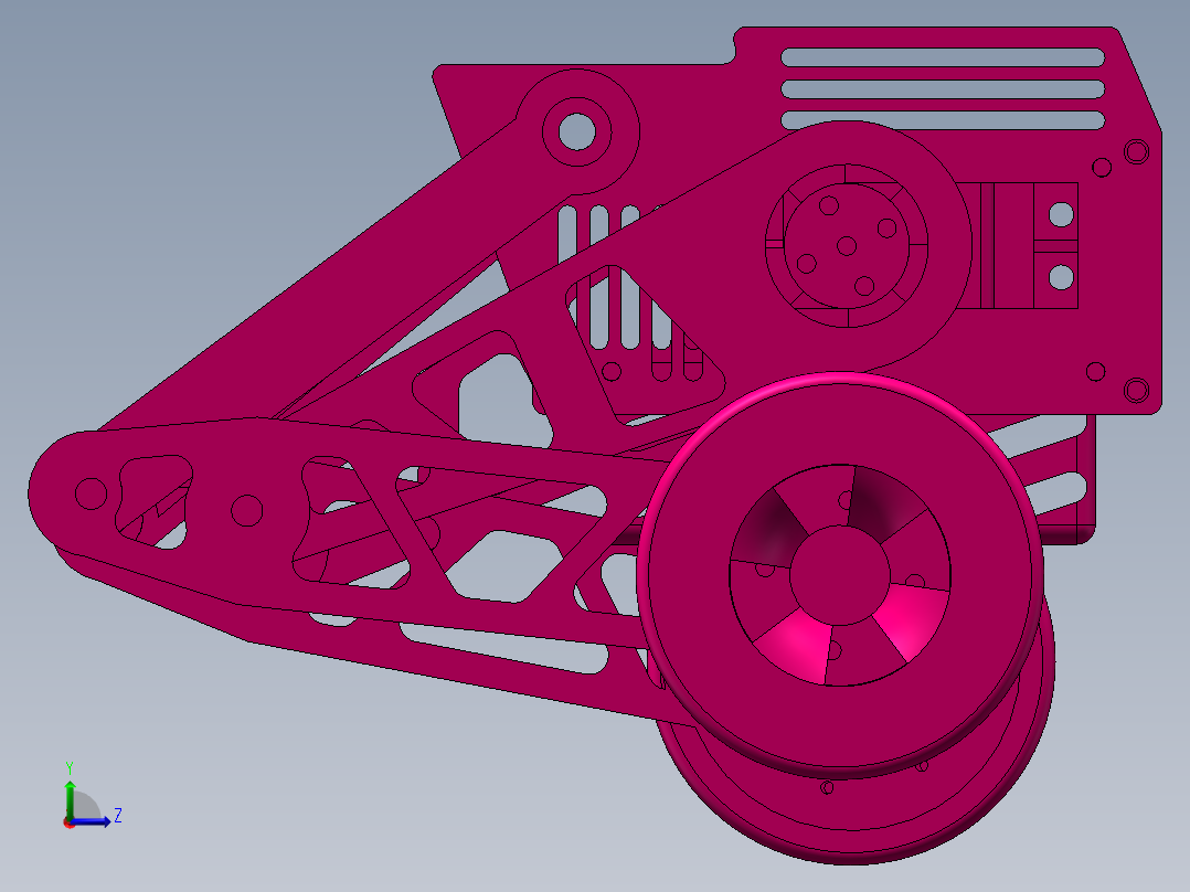 轮式机器人左视图