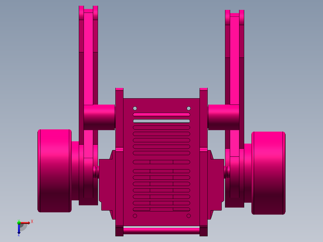 轮式机器人俯视图