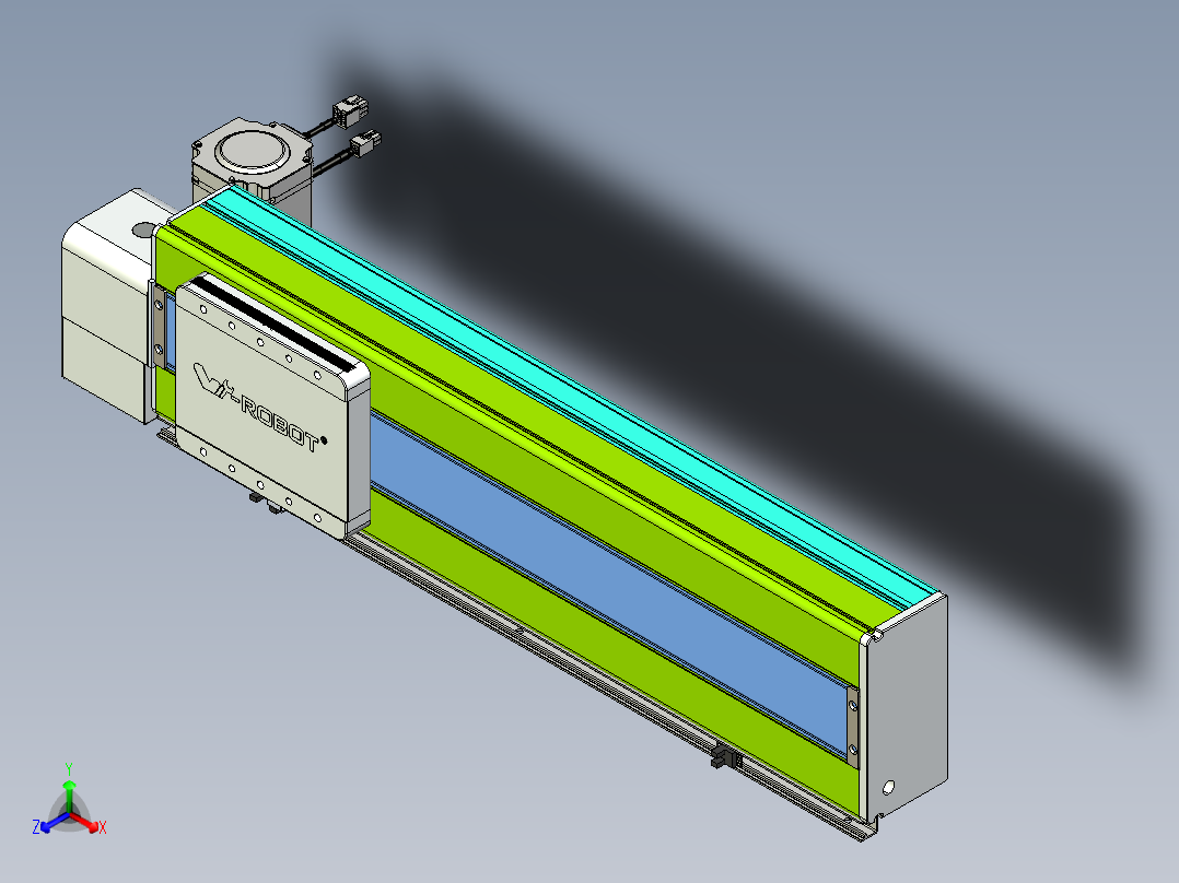 威洛博VBC同步带传动一无尘环境VBC17-L45-S450-BLD-ZP75-C3正等轴测图