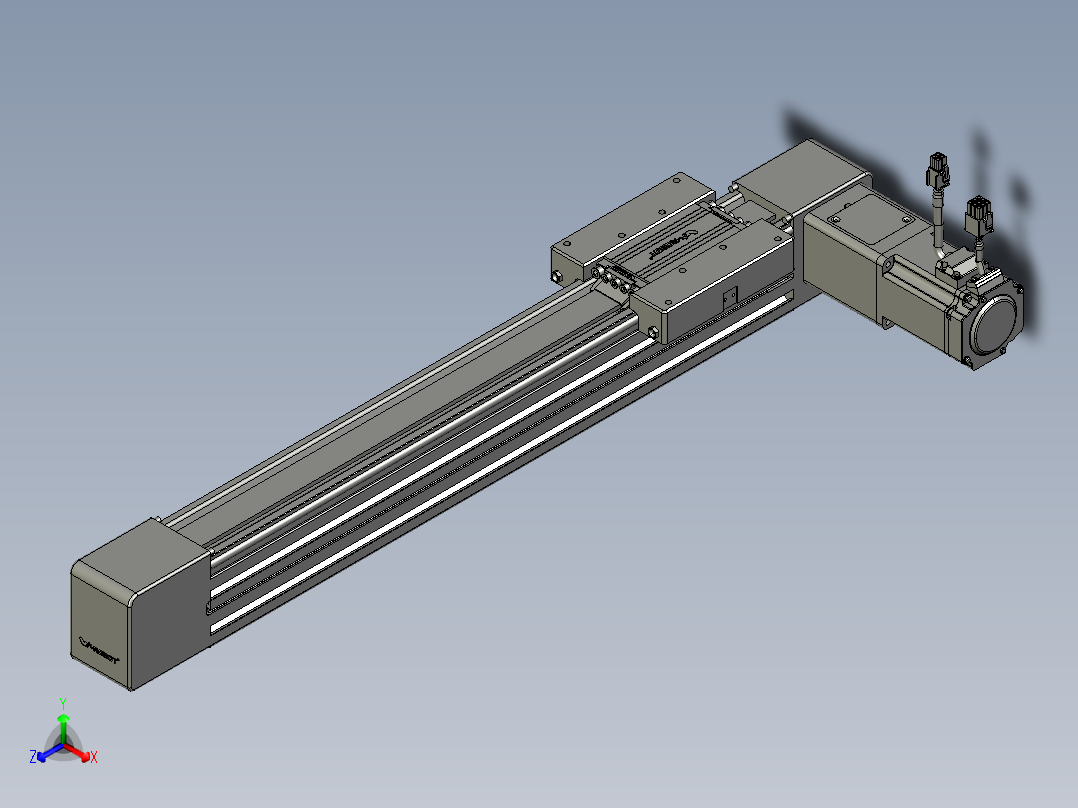 威洛博直线电机模组EB6-L140-S400-R-P40-MS3正等轴测图