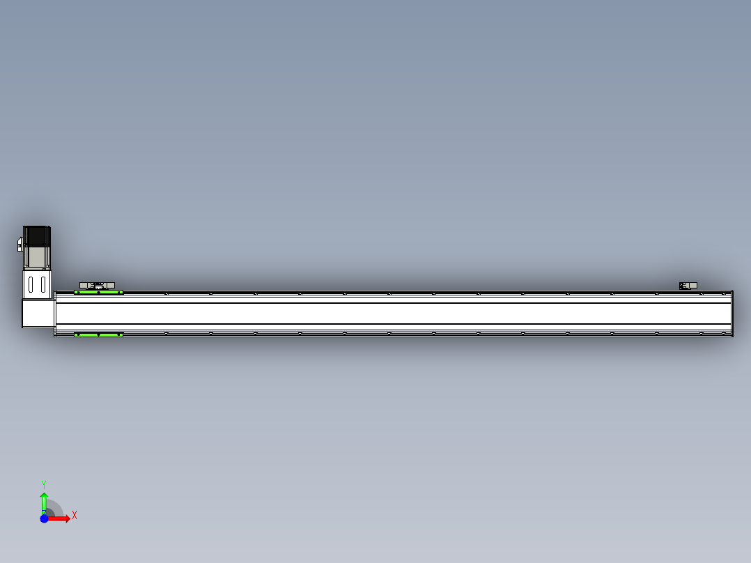 同步带滑台-半封闭B10-L90-S1300-R-P40-D3前视图