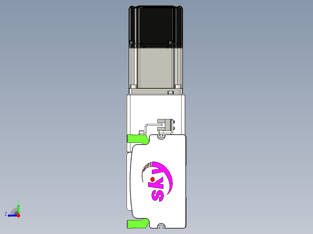 同步带滑台-半封闭B10-L90-S1300-R-P40-D3右视图