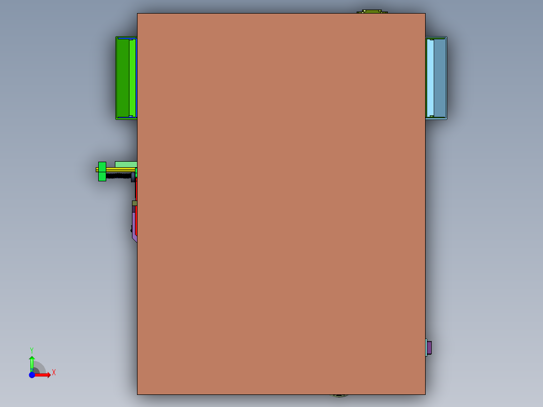 双针筒自动点胶机前视图