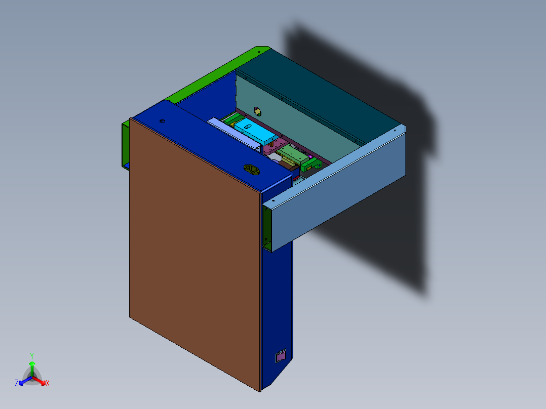 双针筒自动点胶机正等轴测图