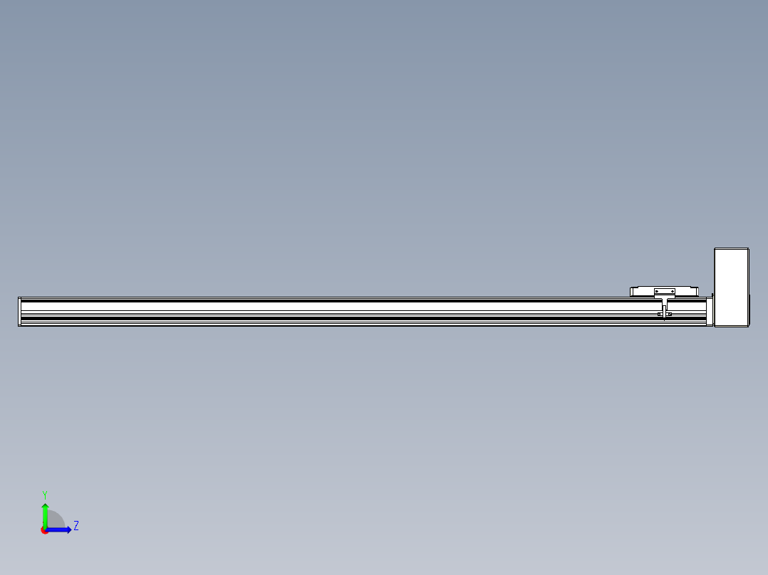 同步带全封闭直线模组TPA-HCB-105D-90-L1100-LU-C-P20-N3左视图
