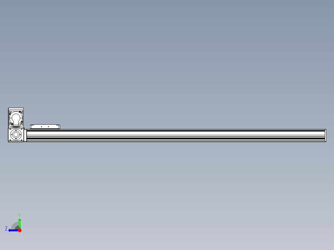 同步带全封闭直线模组TPA-HCB-105D-90-L1100-LU-C-P20-N3右视图