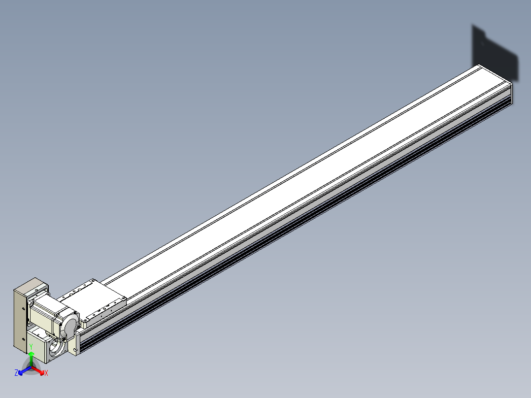 同步带全封闭直线模组TPA-HCB-105D-90-L1100-LU-C-P20-N3正等轴测图