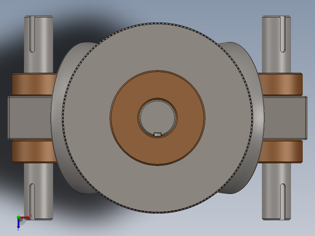 CVT 3无级变速结构3D图纸 多种格式俯视图