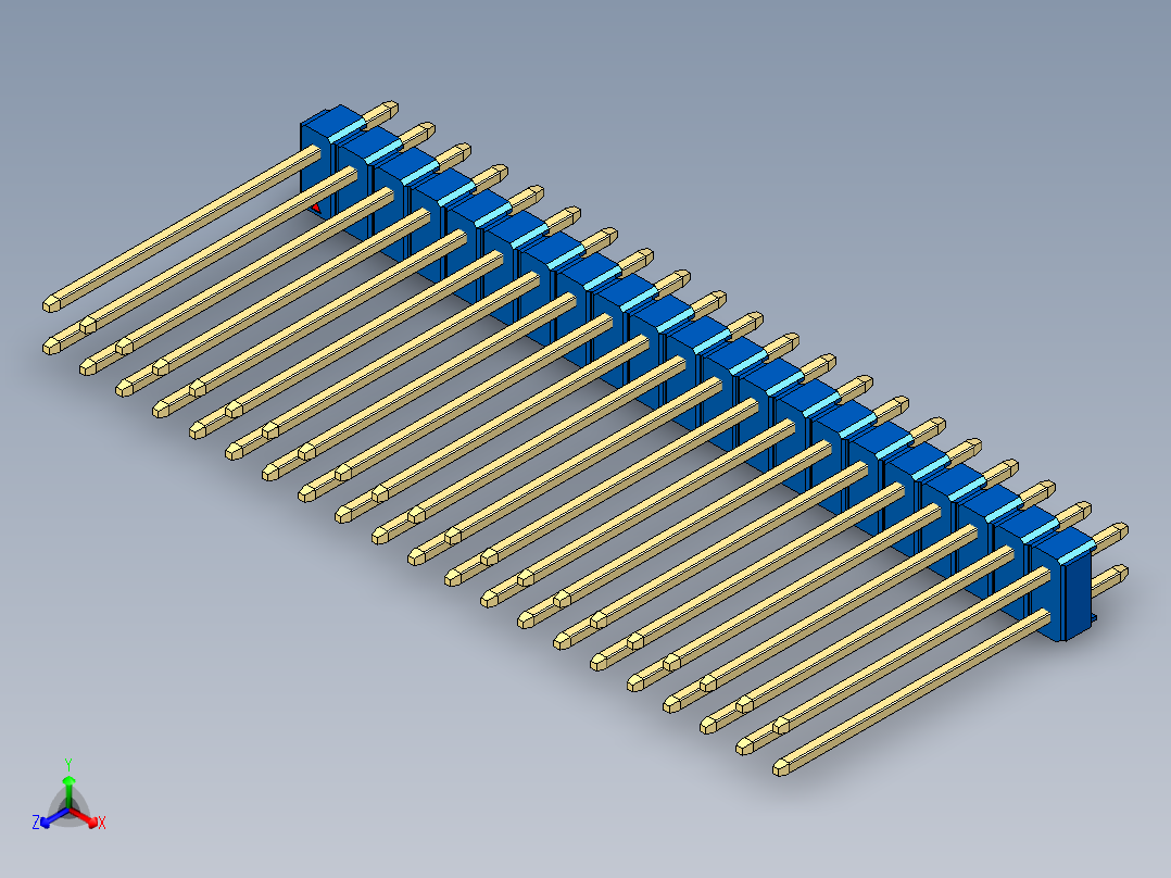 彩色公头100mil（2.54mm）系列-DS1021_blue_2x21p_100mil_Type19_rev1.0