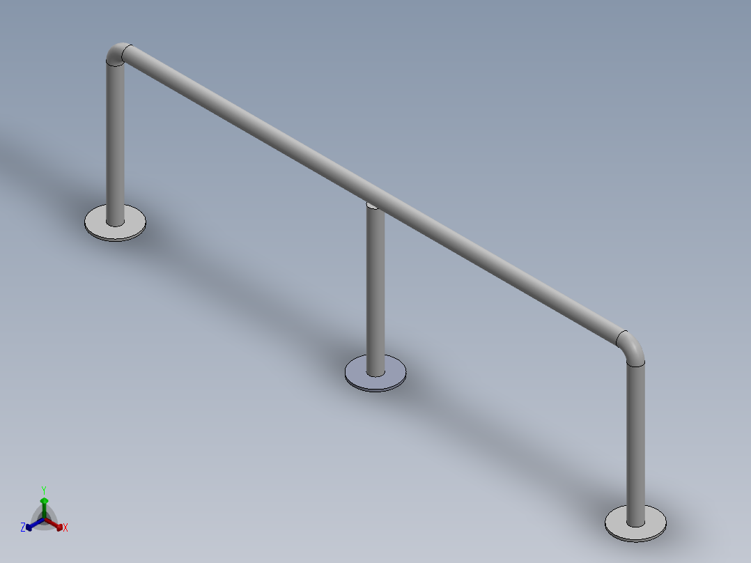 防护栏设计正等轴测图