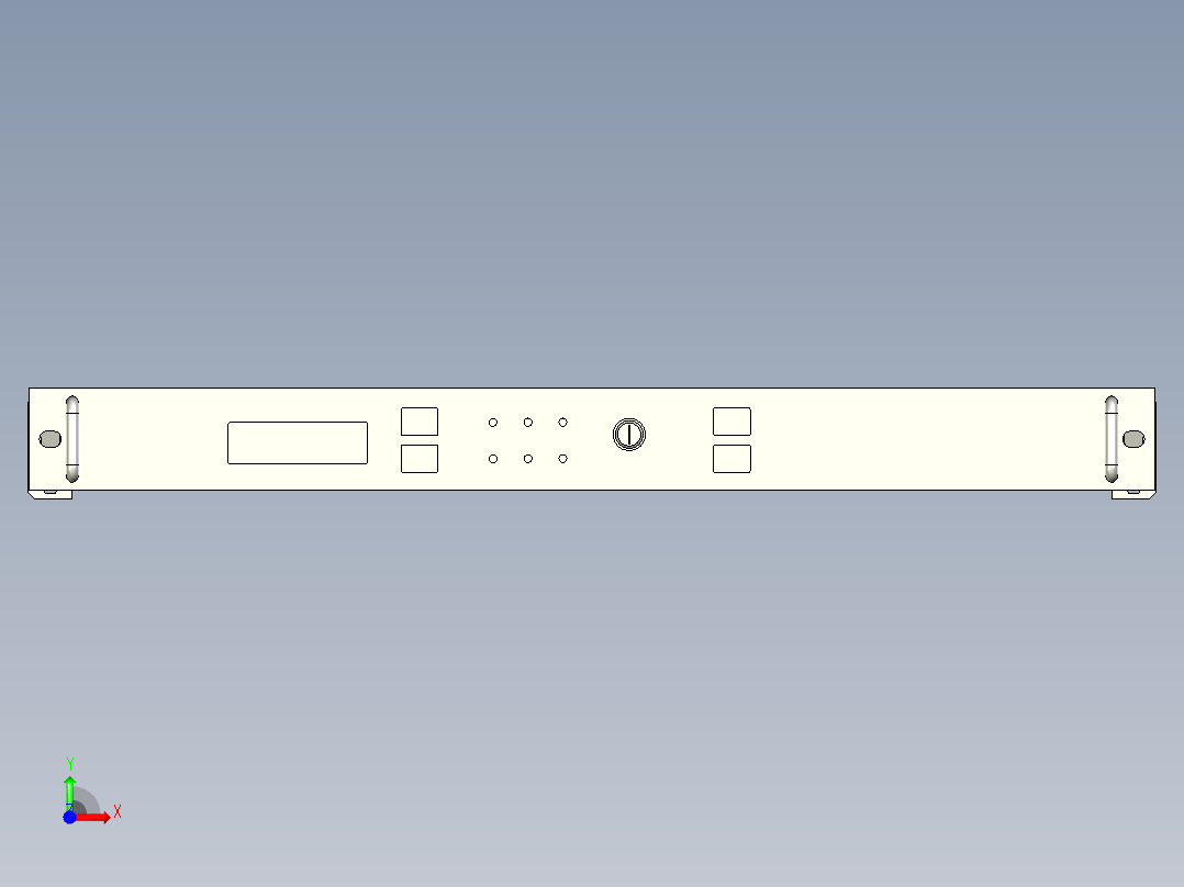 Rittal-1U工控机消防用-7338.121前视图
