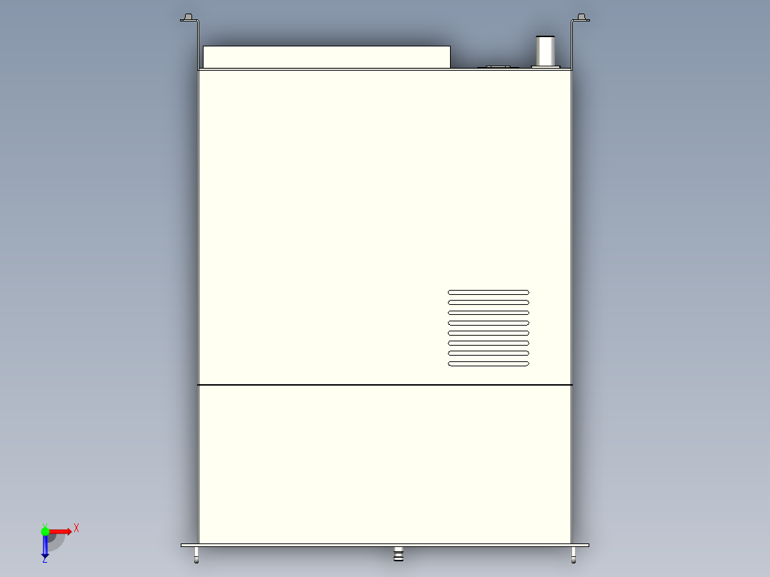Rittal-1U工控机消防用-7338.121俯视图