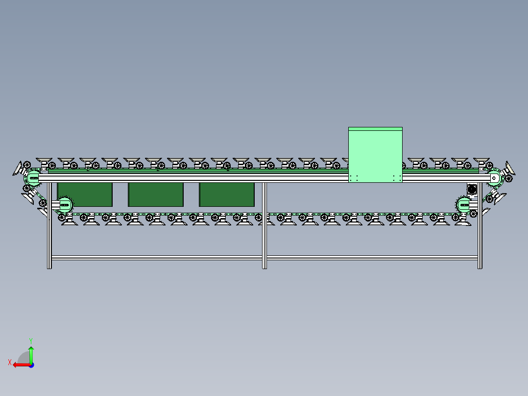 柚子糖度自动分选机设计含三维二维说明书后视图