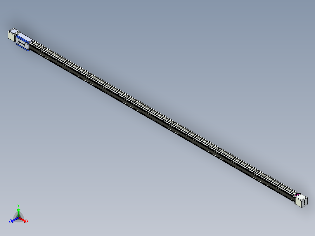 威洛博LB.GB同步带传动--欧规系列GB8-L96-S4000-BL-P40正等轴测图