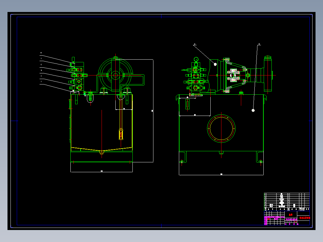 150T压机液压机压力机全套CAD图纸 机械设计参考资料