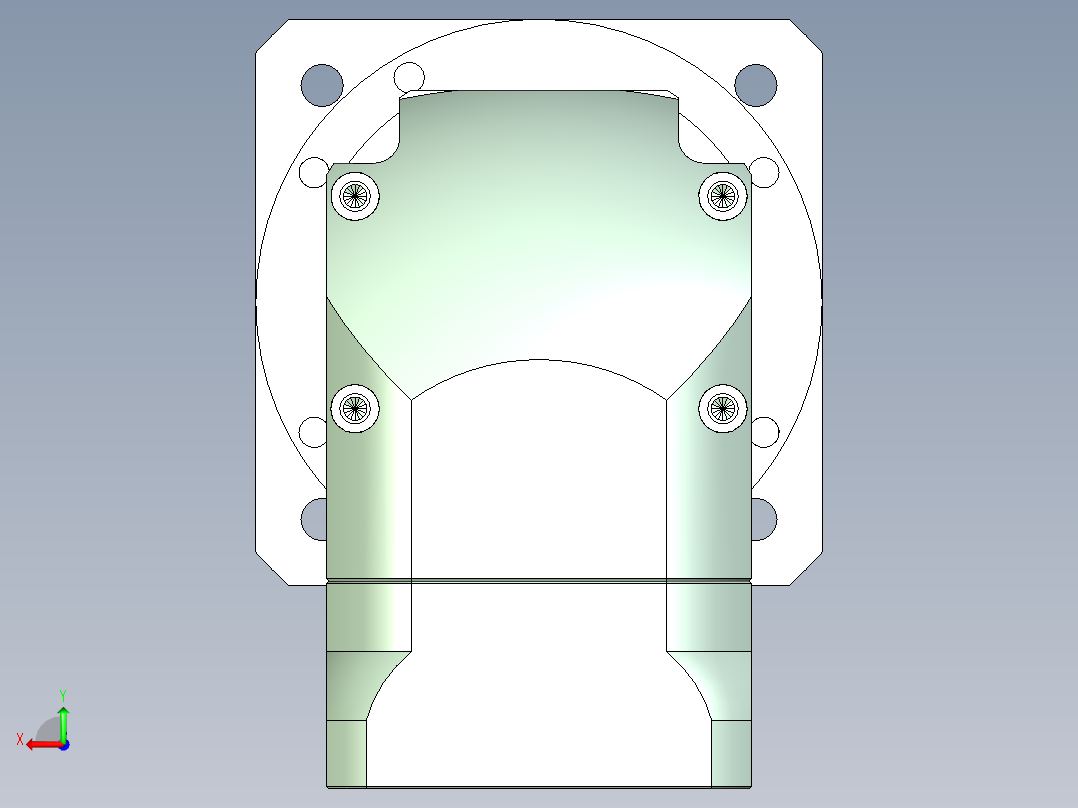 直齿孔ZPLF120-L3 14-73-98.43-M6.stp后视图