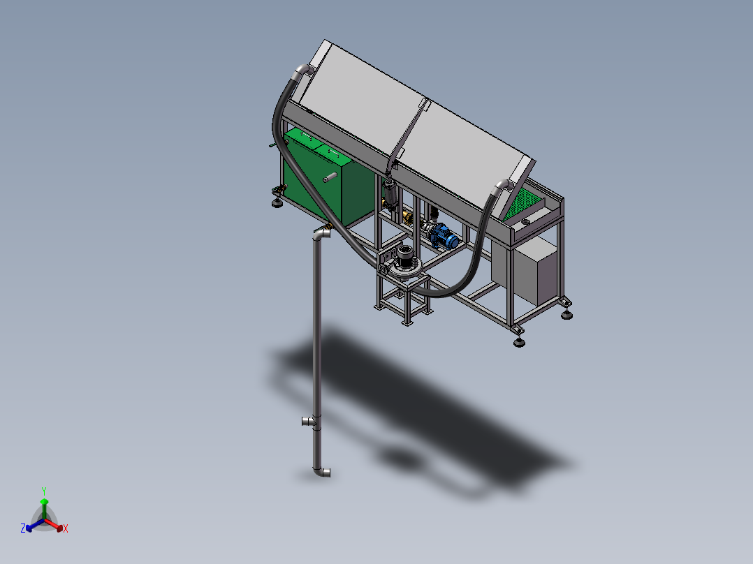 蒸汽加热设备正等轴测图