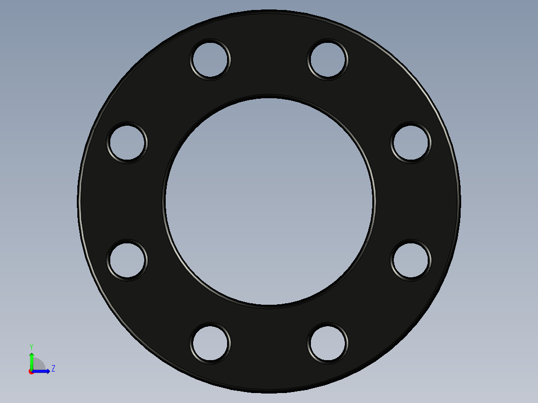 18ODB 钢芯衬环，聚丙烯玻璃钢涂层，根据DIN EN ISO 为存根QRC，钻井：PN 10 16到DN 150左视图