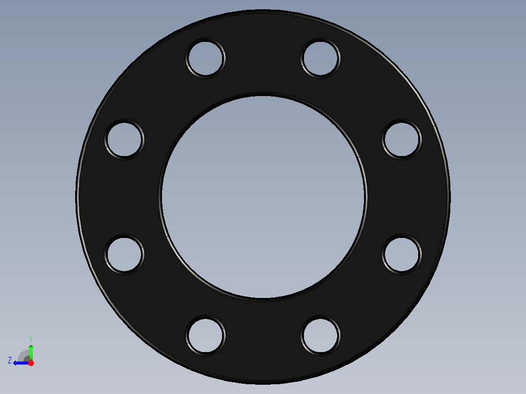 18ODB 钢芯衬环，聚丙烯玻璃钢涂层，根据DIN EN ISO 为存根QRC，钻井：PN 10 16到DN 150右视图