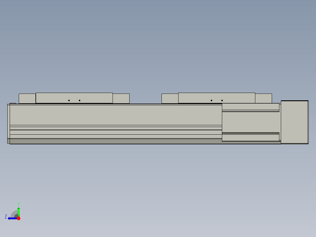 直线模组LHC17-S250-R设计图纸右视图