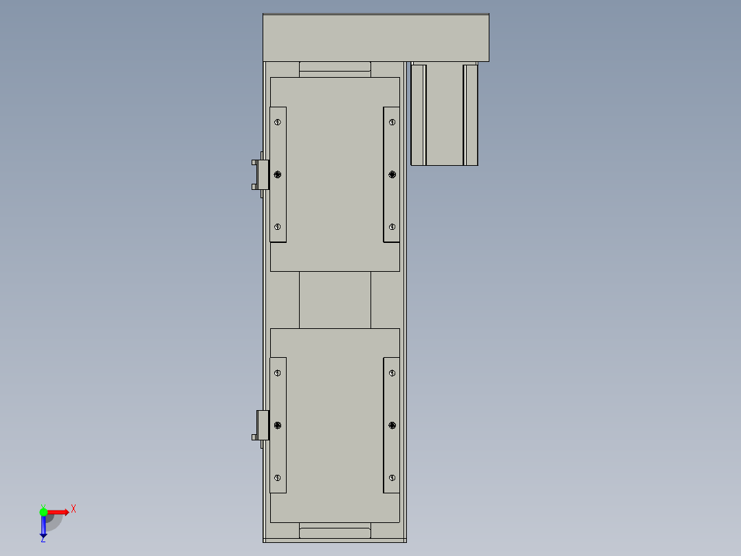直线模组LHC17-S250-R设计图纸俯视图