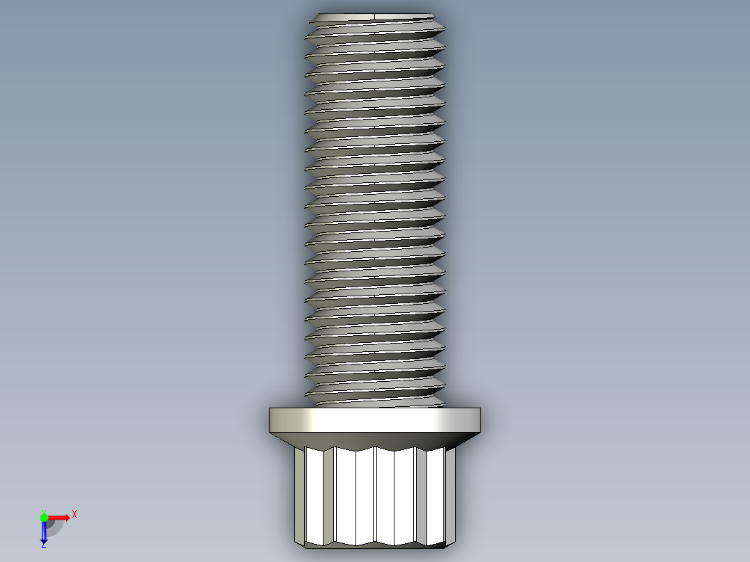 法兰头螺钉-5-16in-24 7-8long 12-point screws.IGS俯视图