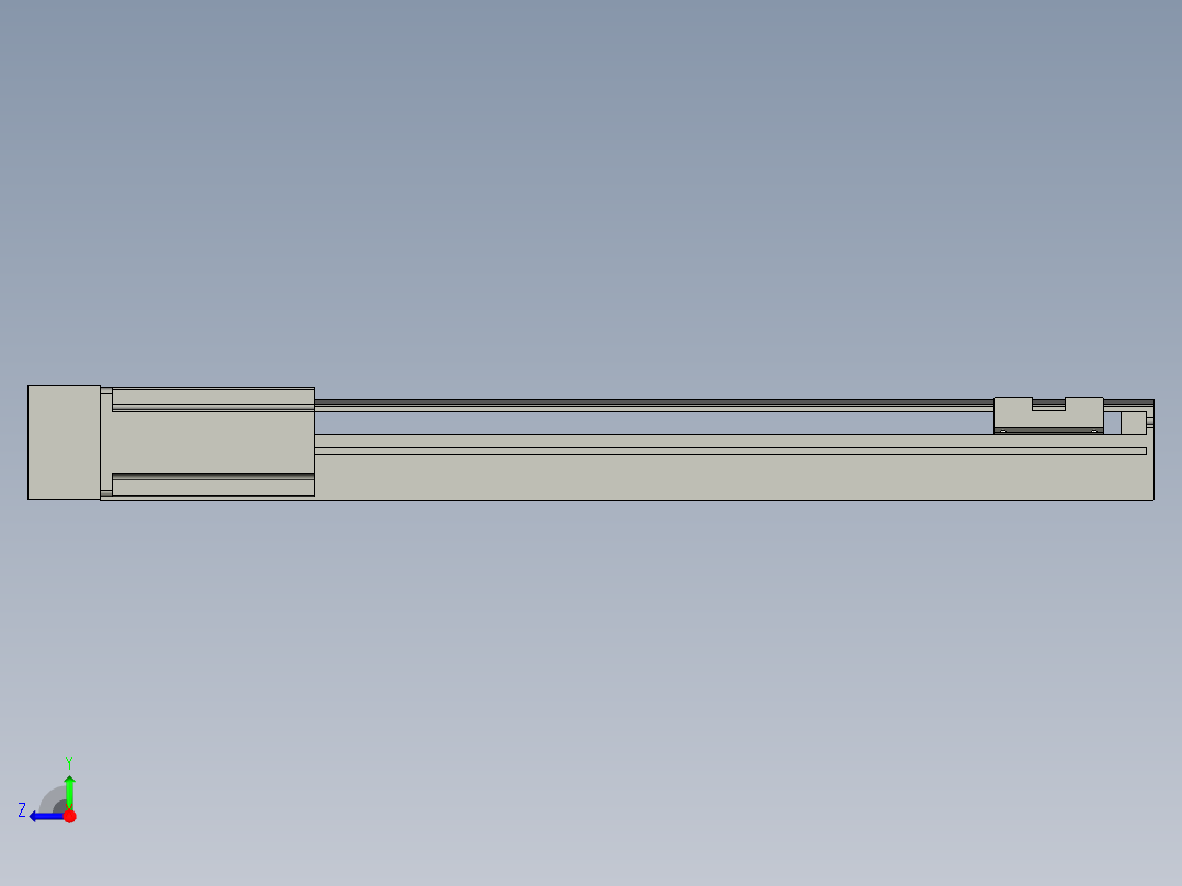 直线模组LHA6-S450-L-200W(16丝杆)设计图纸右视图