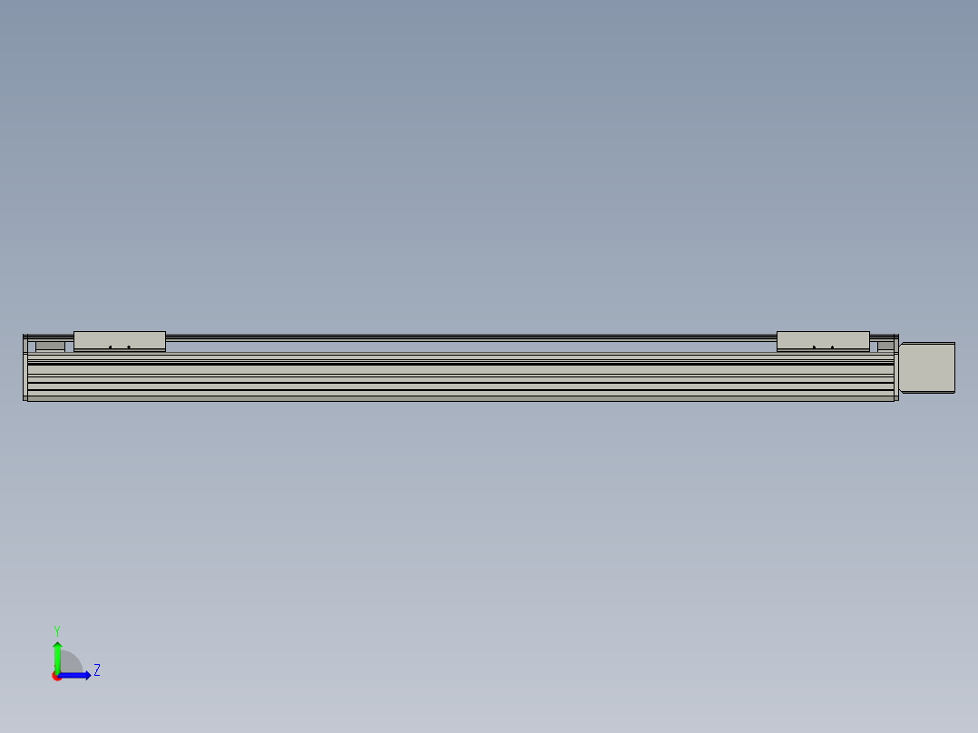 直线模组WG-LHB12-S800-L(B)设计图纸左视图