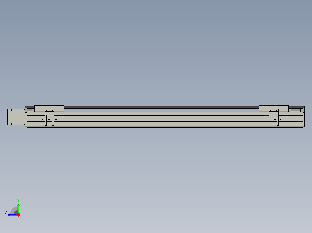 直线模组WG-LHB12-S800-L(B)设计图纸右视图