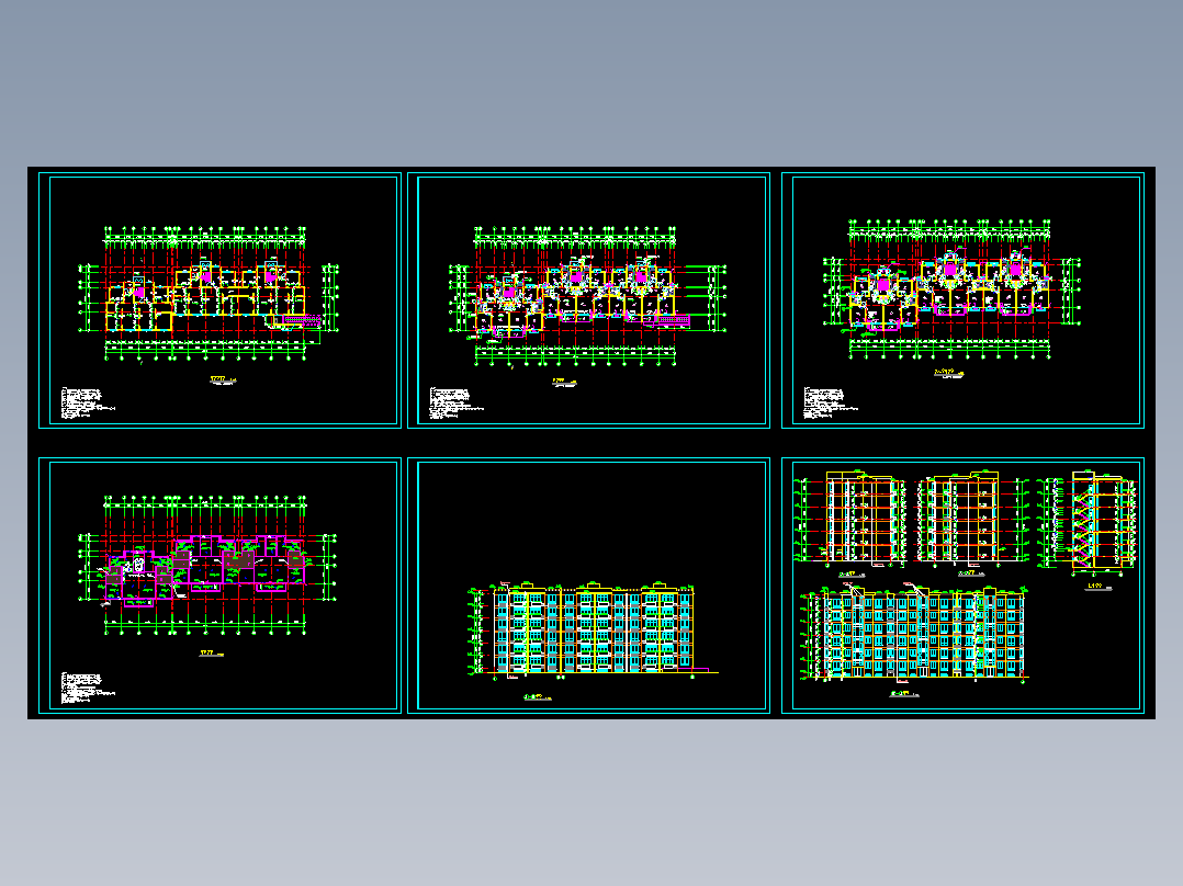 多层住宅平立面图