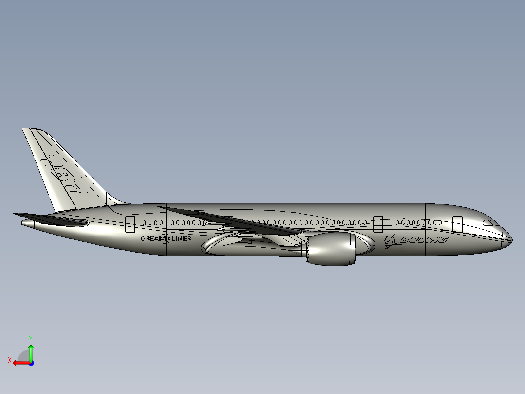 71-波音787全尺寸模型 sw step后视图