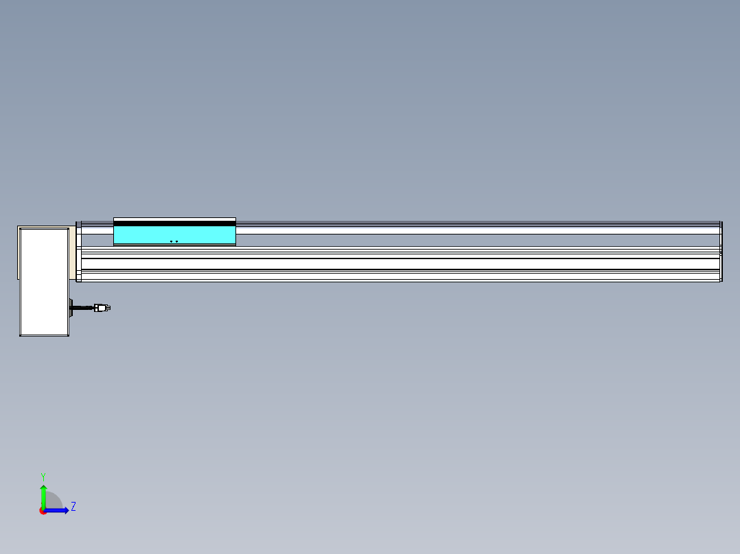 同步带滑台-半封闭B22H-L100-C-S800-LD-P75-D3-N5左视图