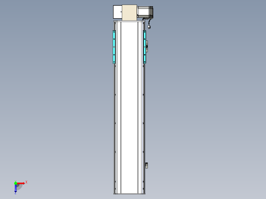 同步带滑台-半封闭B22H-L100-C-S800-LD-P75-D3-N5俯视图