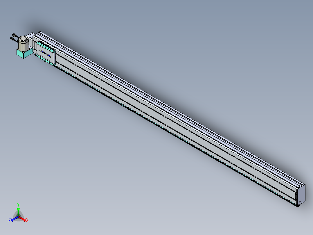 威洛博VBC同步带传动一无尘环境VBC14-L45-S2200-BLU-ZP40-C3正等轴测图