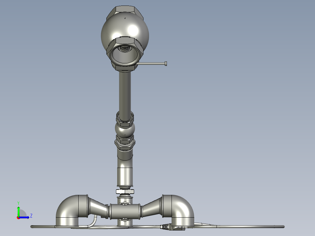 管道和配件灯左视图