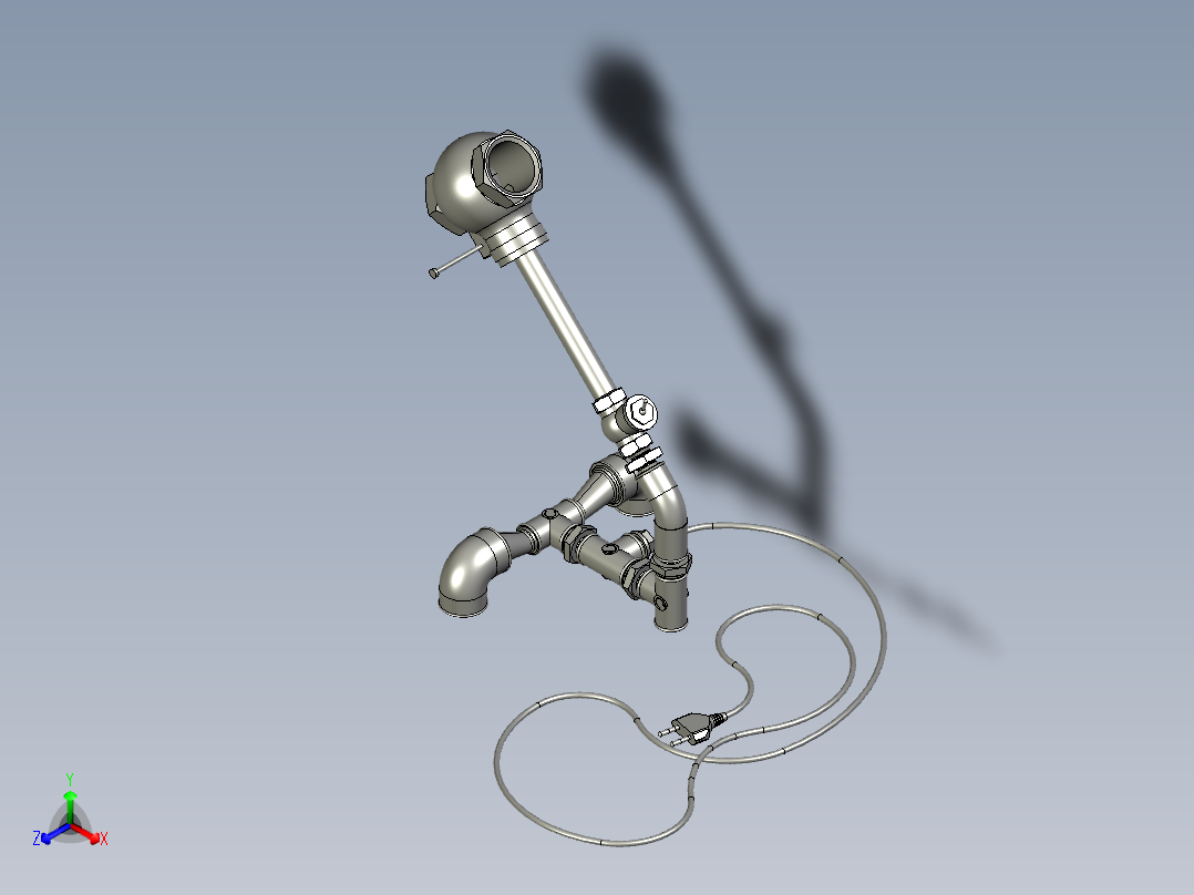 管道和配件灯正等轴测图