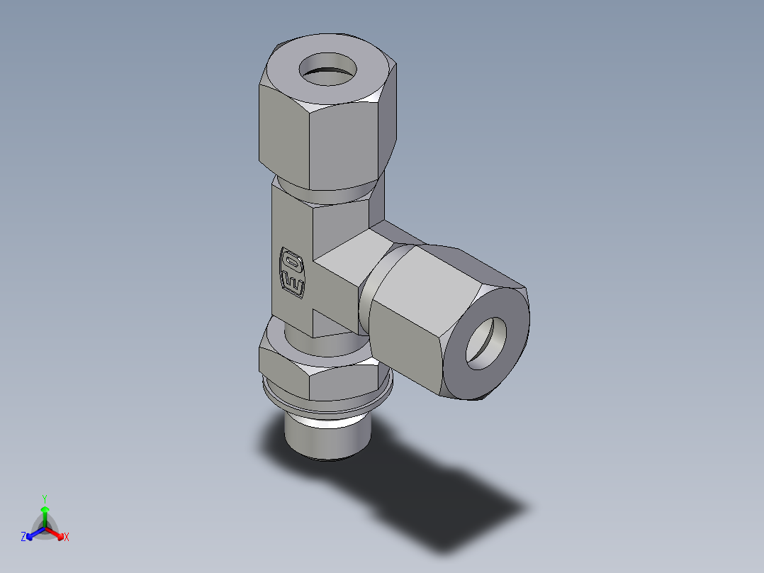 卡套式工业通用硬管接头EO_Adjustable_locknut_run_tee_LEE08ZLMORCF