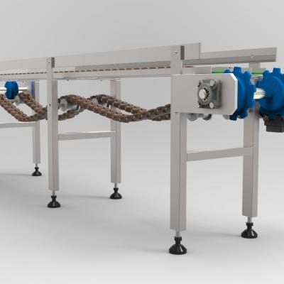 双排链条传送带3D图纸 非标自动化设备3D图纸3D模型