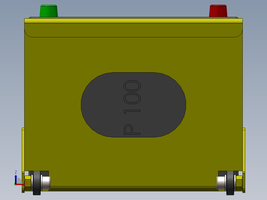潜伏智能AGV小车3D模型前视图