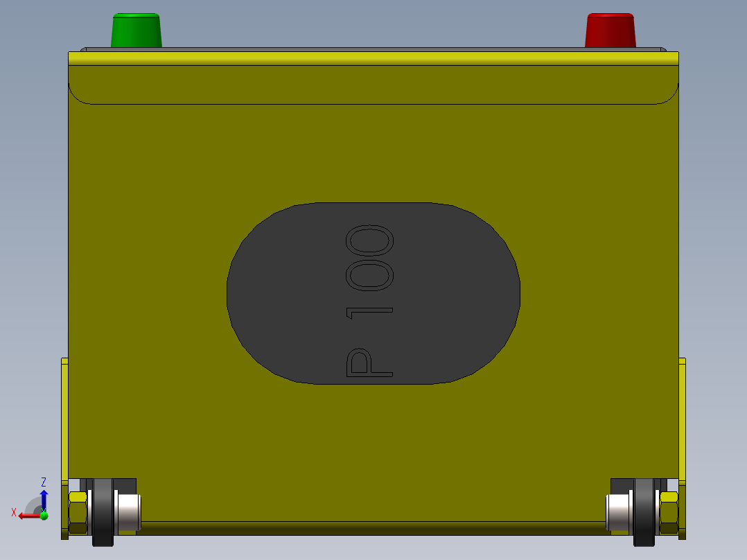 潜伏智能AGV小车3D模型后视图