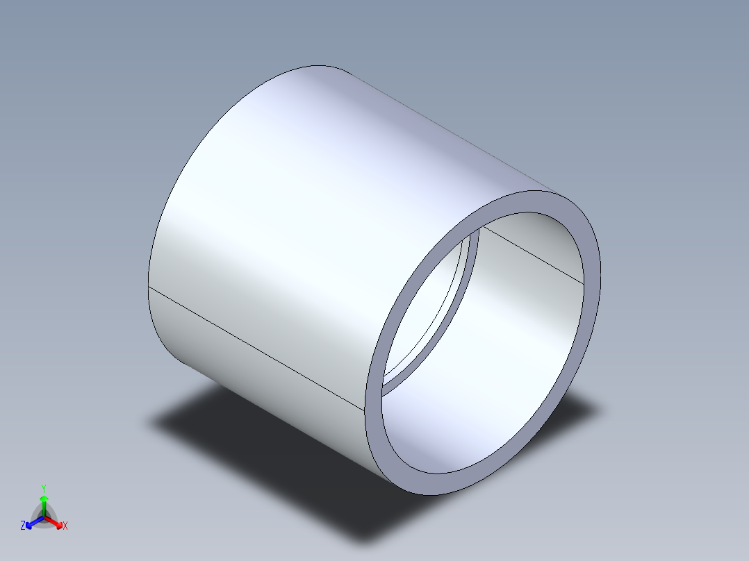 CPVC管件10-Sch80_Coupling_SxS_9829-040 _4in正等轴测图