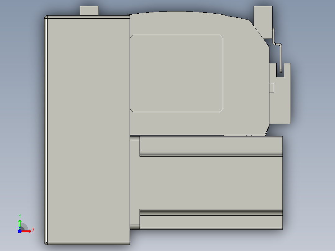 直线模组WG-LHB12-S650-LD设计图纸前视图