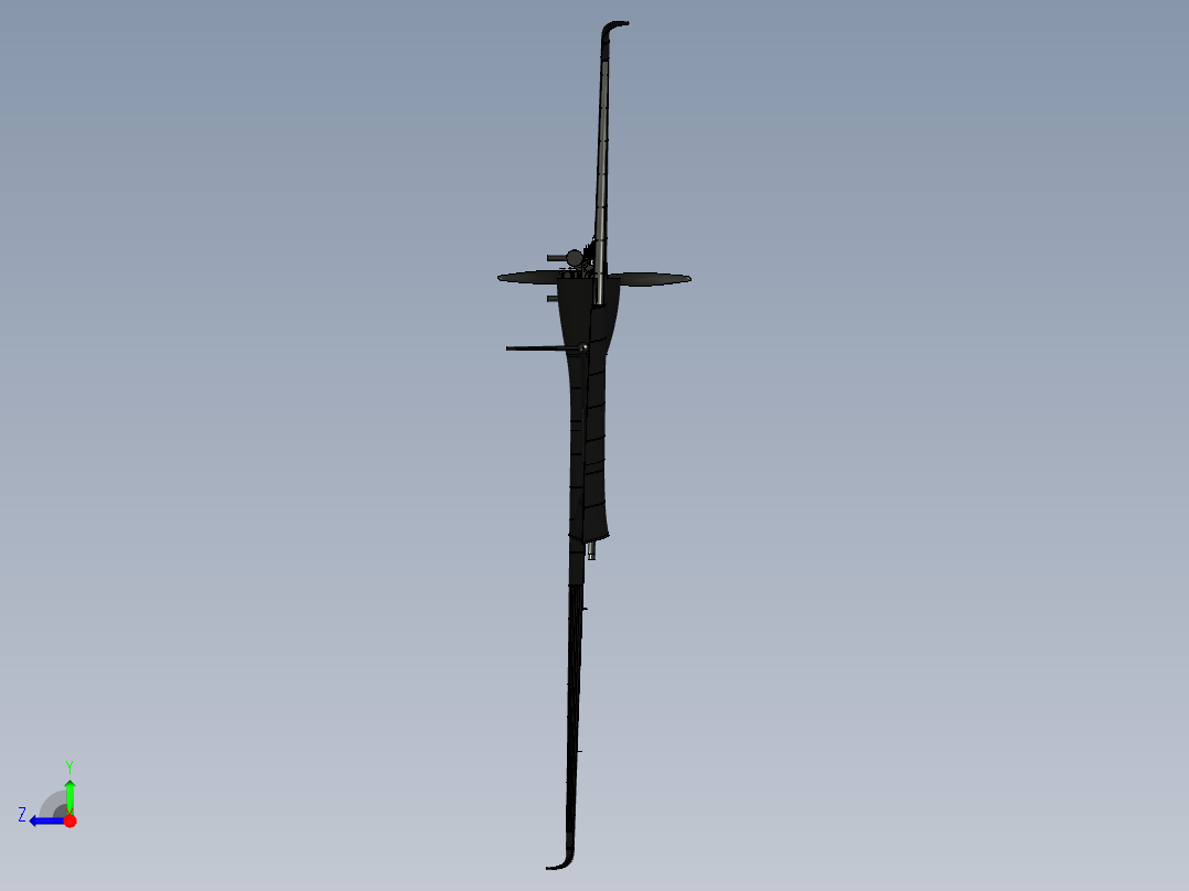 混合翼身遥控飞机右视图