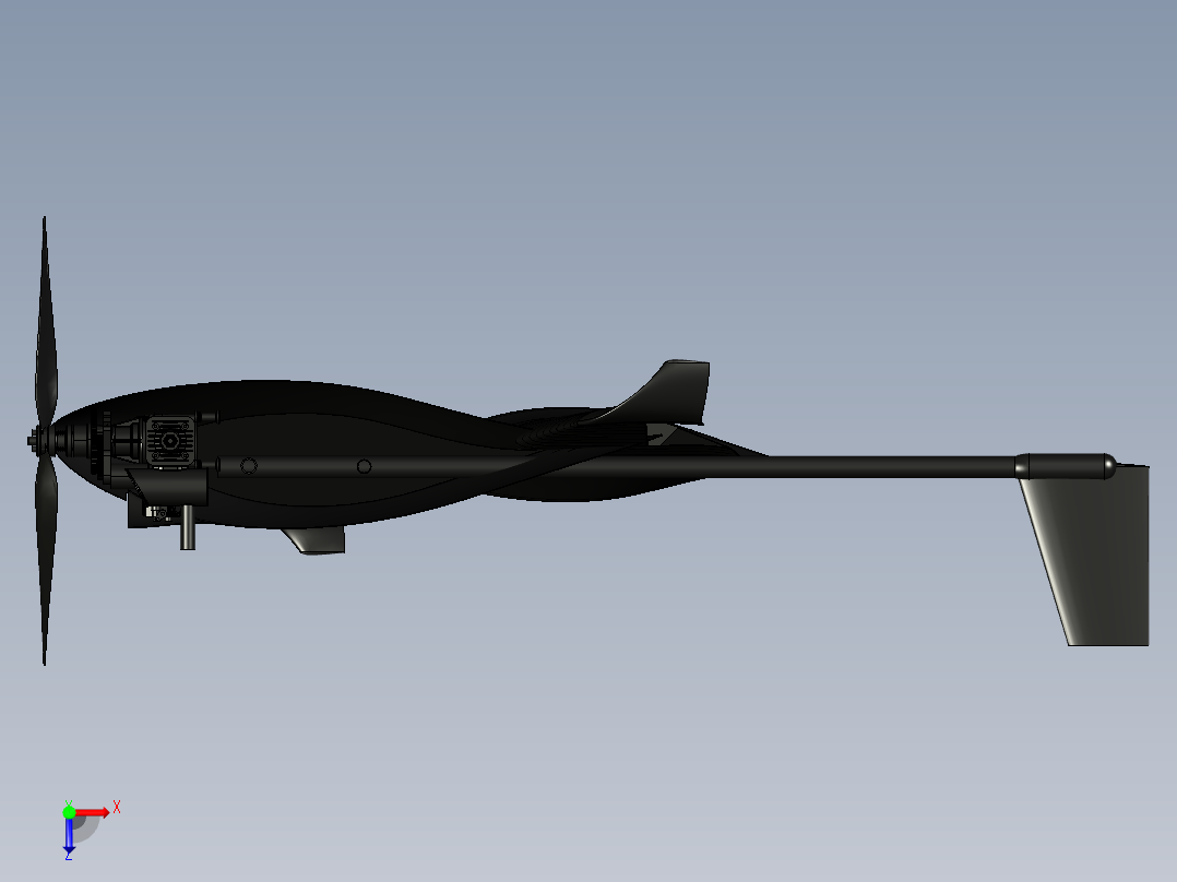 混合翼身遥控飞机俯视图