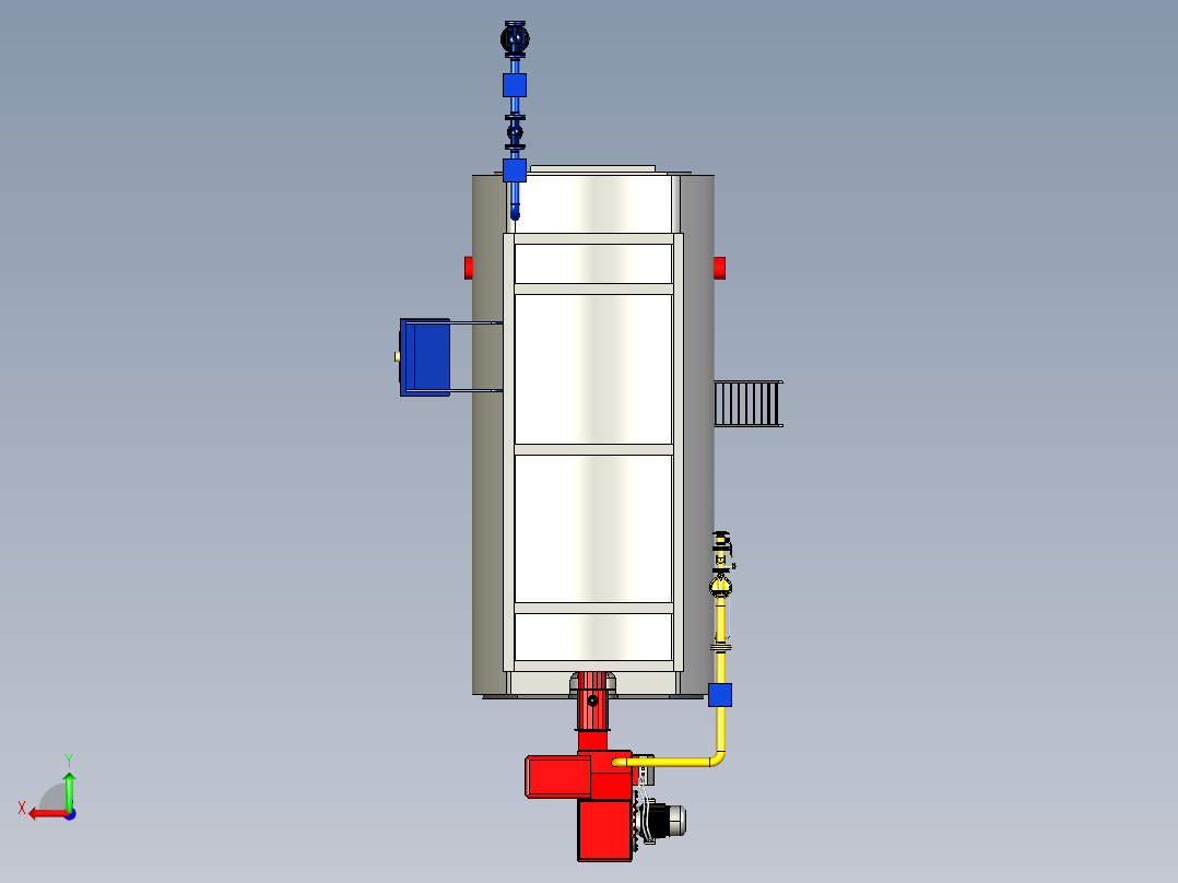 4.2mw蒸汽锅炉俯视图