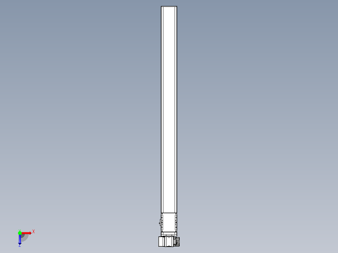 同步带全封闭直线模组TPA-HCB-105D-90-L1300-LP-C-P20-N3俯视图