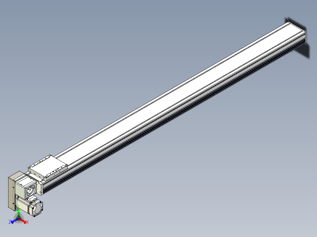 同步带全封闭直线模组TPA-HCB-105D-90-L1300-LP-C-P20-N3正等轴测图