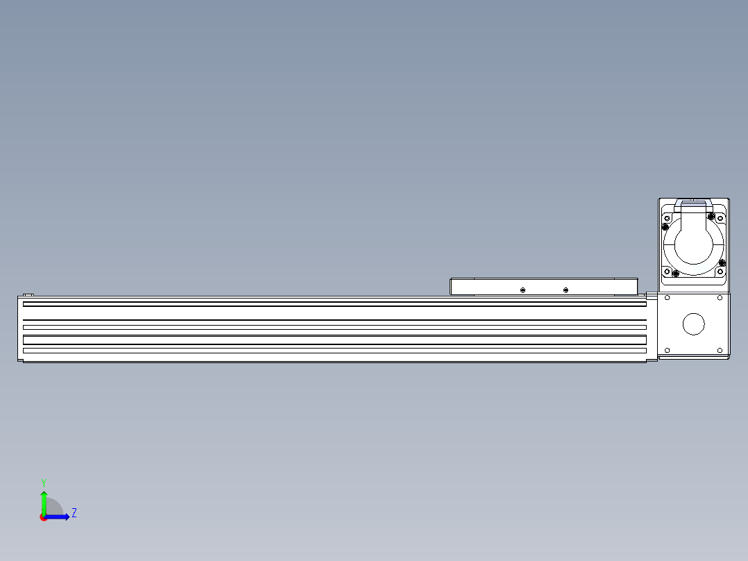 同步带全封闭直线模组TPA-HCB-120D-90-L350-RU-C-P40-N3左视图