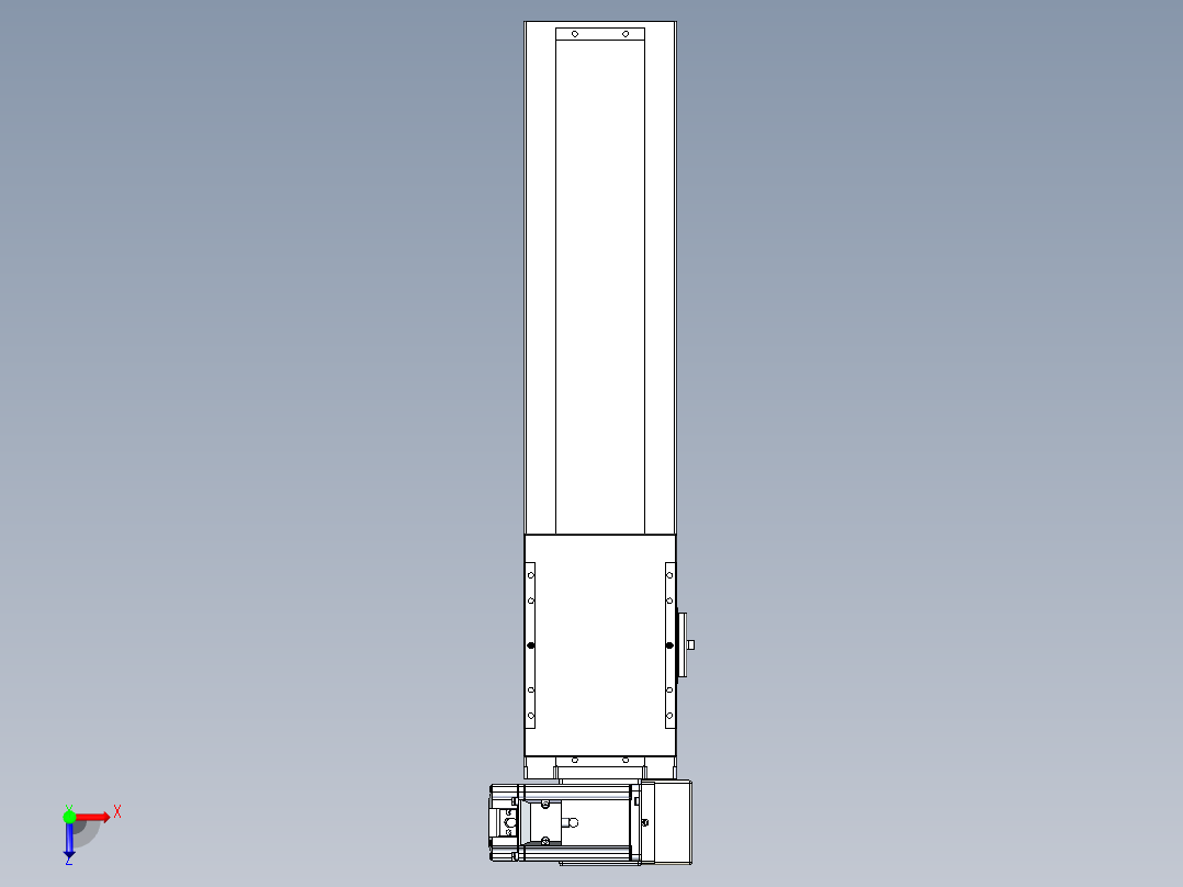 同步带全封闭直线模组TPA-HCB-120D-90-L350-RU-C-P40-N3俯视图